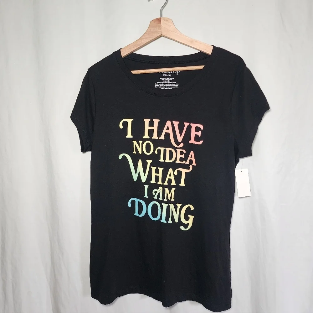 3 Tops Aeropostale Charcoal Tee with Pink and White Details